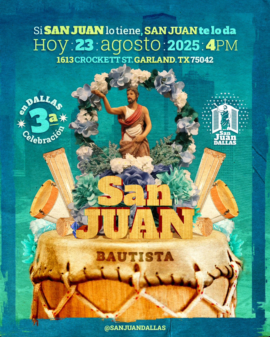 Flyer/Post para celebración de San Juan en Dallas 2025