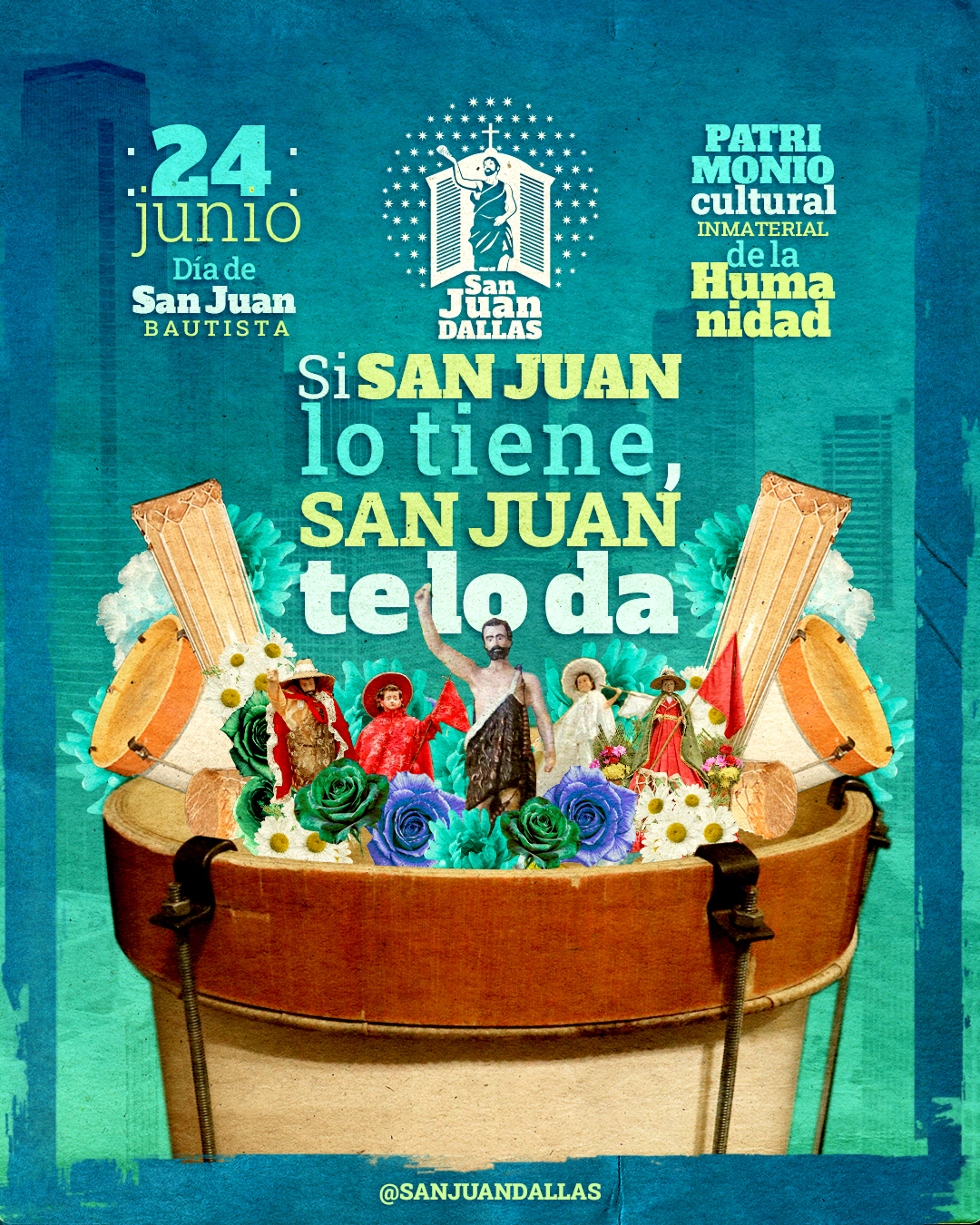 Flyer/Post para celebración de San Juan en Dallas 2025