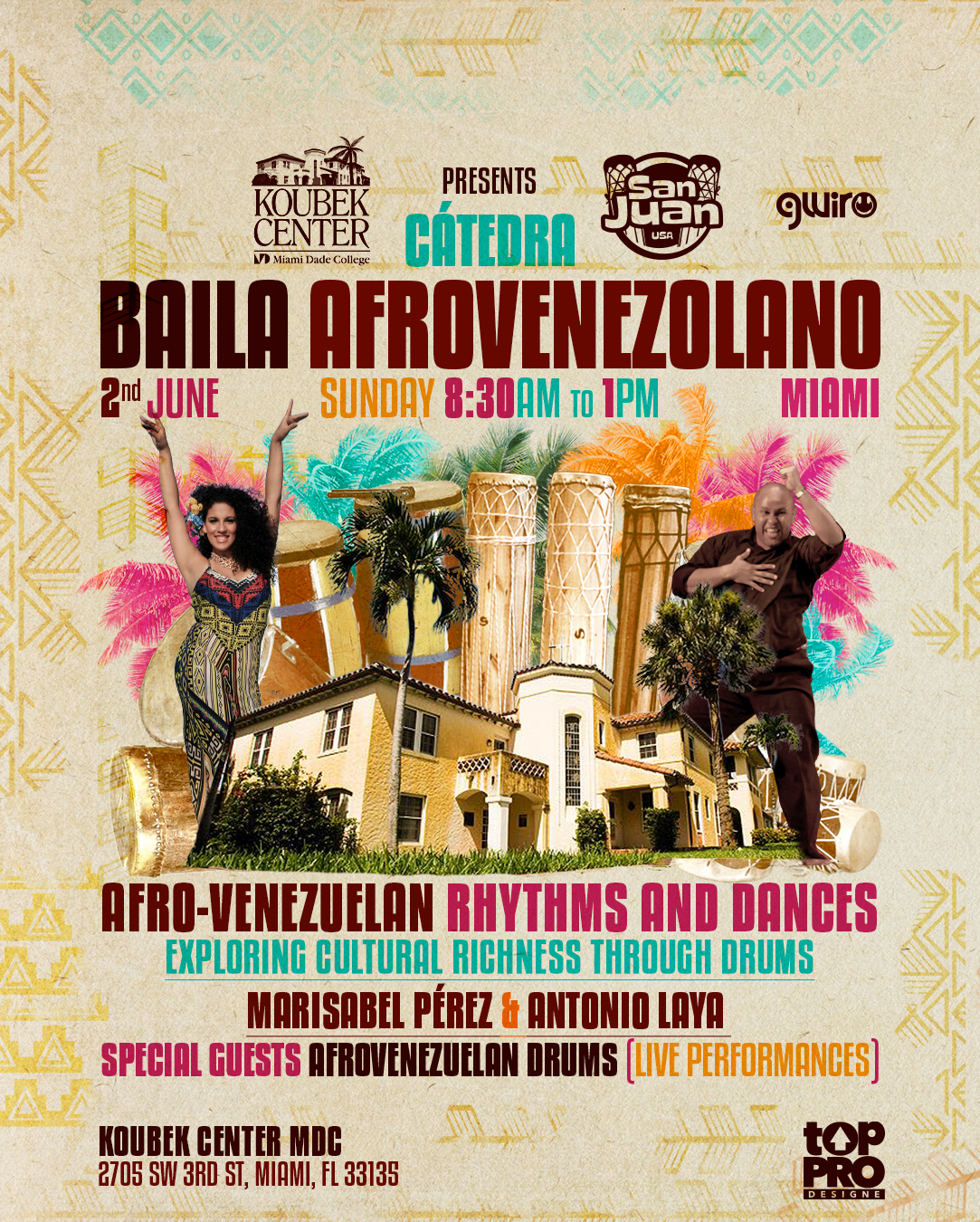 Flyer/Post para Cátedra Baila Afrovenezolano en Miami